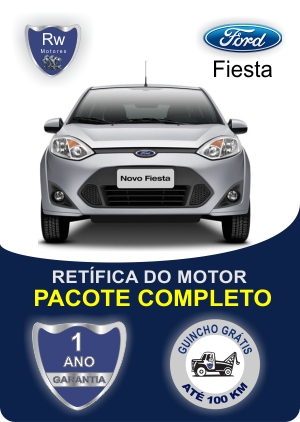 Retífica de motor Fiesta Rocam com guincho grátis Rw Motores pacote completo